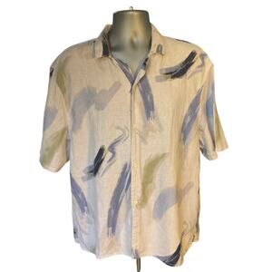 Hollister Linen Blend Boxy Fit Button Down Size XL